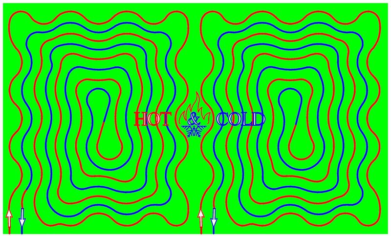 Fűtő-hűtő gipszkarton panel vízszintes 2,4 nm